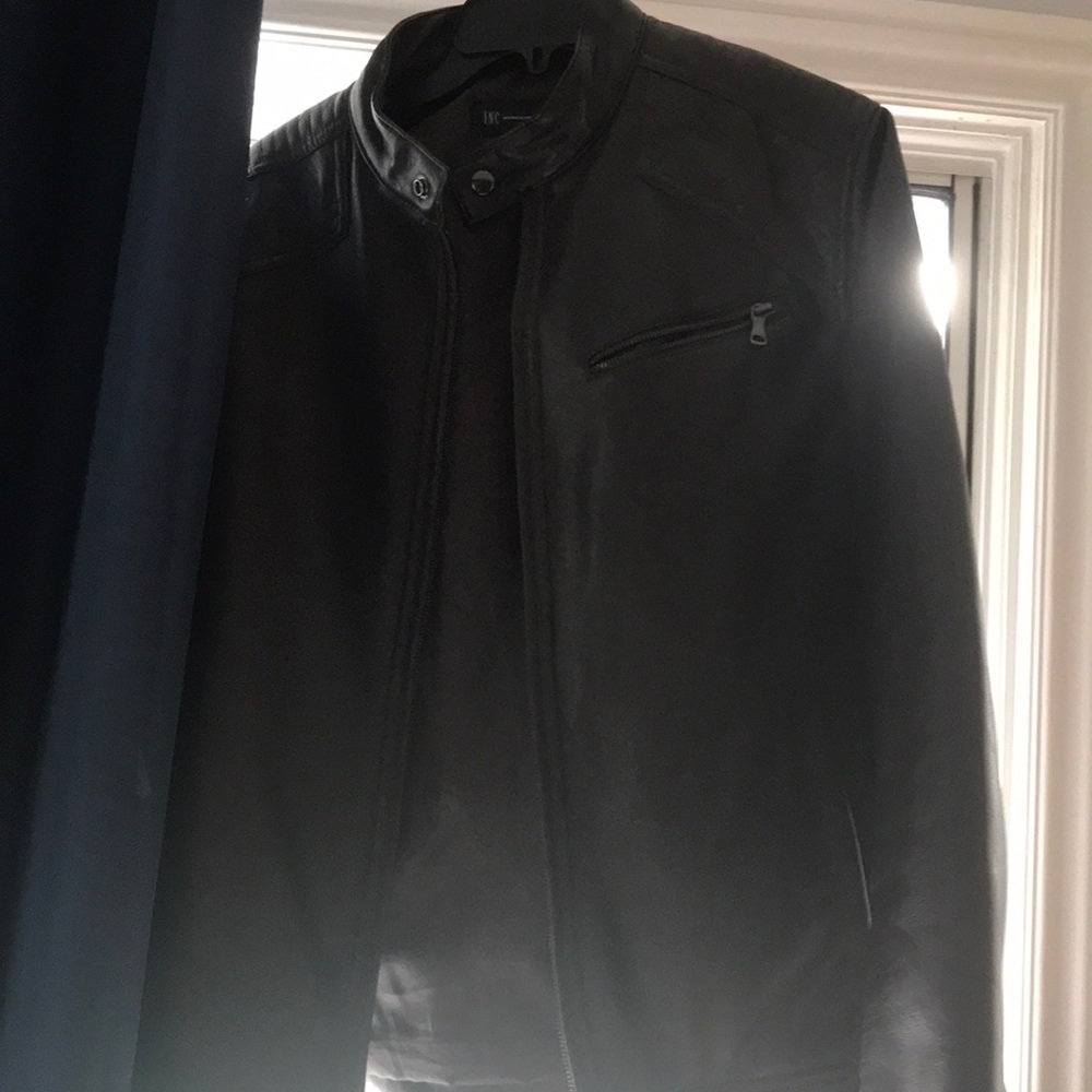 Dark brown leather jacket